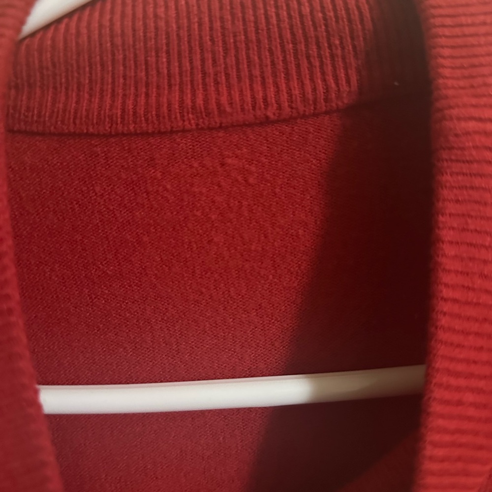 Red Ribbed Knit Sweater - Picture 3 of 3